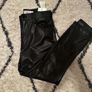 Abercrombie Curve Love Vegan Leather Pants
